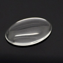 Cabochon Ovale 25 x 35 mm en verre loupe transparent N&deg;20