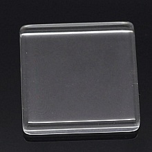 Cabochon Carr&eacute; 25 x 25 mm en verre Tuile transparent N&deg;29