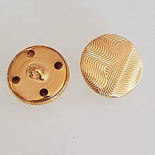 Bouton Dor&eacute; N&deg;01 de 23 mm Rond