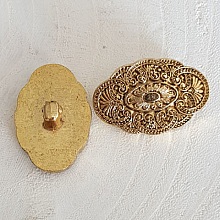 Bouton Dor&eacute; N&deg;13 de 30 mm Ovale