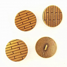 Bouton Dor&eacute; N&deg;17 de 21 mm Rond
