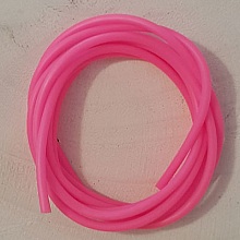 1 m&egrave;tre de cordon pvc creux de 2 mm Rose.