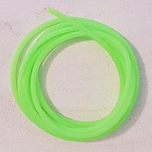 1 m&egrave;tre de cordon pvc creux de 2 mm Vert Fluo.