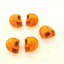 Lot 01 T&ecirc;tes de mort en Howlite teint&eacute;s 18 mm