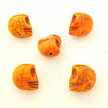 Lot 03 T&ecirc;tes de mort en Howlite teint&eacute;s 18 mm