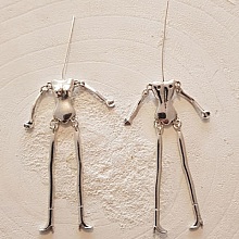 Corps de poup&eacute;e en m&eacute;tal couleur Argent 9 cm