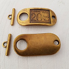 Fermoirs Toggle Motif Room Hotel Bronze N&deg;15