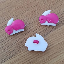 Bouton fantaisie &agrave; motifs pour enfants lapin N&deg; 02