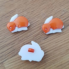 Bouton fantaisie &agrave; motifs pour enfants lapin N&deg; 03