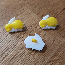 Bouton fantaisie &agrave; motifs pour enfants lapin N&deg; 09