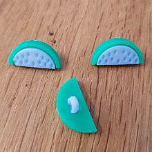 Bouton fantaisie &agrave; motifs pour enfants past&egrave;que N&deg; 01 bleu clair