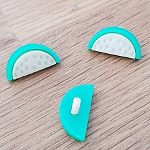 Bouton fantaisie &agrave; motifs pour enfants past&egrave;que N&deg; 02 blanc