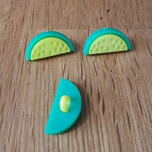 Bouton fantaisie &agrave; motifs pour enfants past&egrave;que N&deg; 09 jaune clair
