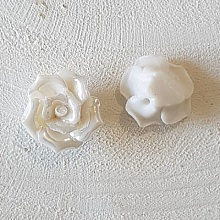 Fleur Fa&iuml;ence 15 mm N&deg;02-02 Blanc