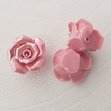 Fleur Fa&iuml;ence 15 mm N&deg;02-08 Rose clair