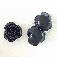 Fleur Synth&eacute;tique 13 mm N&deg;03-10 Noir