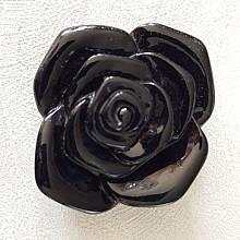 Fleur Synth&eacute;tique 37 mm N&deg;06-05 Noir