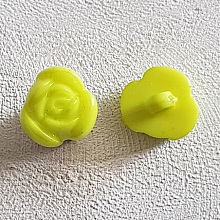 Boutons fantaisie, enfants, b&eacute;b&eacute;s Motif Fleur N&deg;01-07 Vert 02