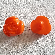Boutons fantaisie, enfants, b&eacute;b&eacute;s Motif Fleur N&deg;01-10 Orange