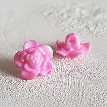 Boutons fantaisie, enfants, b&eacute;b&eacute;s Motif Fleur N&deg;03-06 Rose