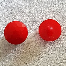 Boutons fantaisie, enfants, b&eacute;b&eacute;s Motif plat &agrave; facette N&deg;05-05 Rouge