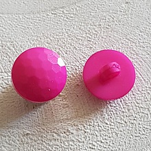 Boutons fantaisie, enfants, b&eacute;b&eacute;s Motif plat &agrave; facette N&deg;05-06 Fushia