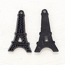 Breloque pendentif Tour Eiffel r&eacute;sine Noir