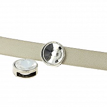 Passant 10 mm en Zamak N&deg;09 Argent