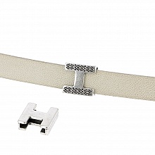 Passant 10 mm en Zamak N&deg;17 Argent