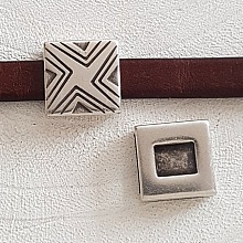 Passant 13 mm en Zamak N&deg;21 Argent