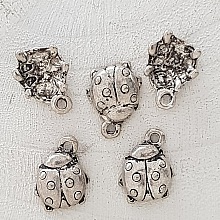 Breloque Coccinelle N&deg;02 Argent