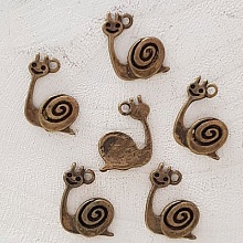 Breloque Escargot N&deg;01 Bronze