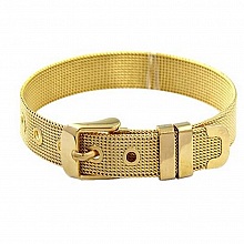 Bracelet Acier Inoxydable 10 mm Dor&eacute;