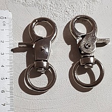 Lot de 2 fermoirs mousquetons portes-cl&eacute; N&deg;04