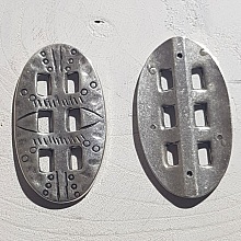 Connecteur Ovale en Zamak N&deg;01 Argent