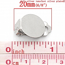 20 Supports Boucles d'oreilles Clips Plateau N&deg;01 x 10 Paires
