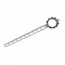 3 marque-pages r&egrave;gle cabochon 20 mm N&deg;02 Argent Vieilli