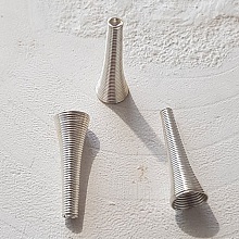 Coupelle C&ocirc;ne calotte Spirale N&deg;01 X 2 Pi&egrave;ces Argent.