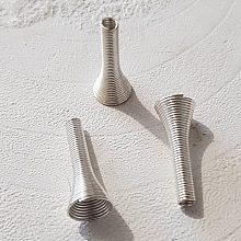 Coupelle C&ocirc;ne calotte Spirale N&deg;02 X 2 Pi&egrave;ces Argent.