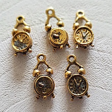 Breloque M&eacute;canisme Horloge N&deg;07 Dor&eacute; Vieilli