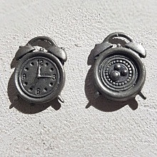 Breloque M&eacute;canisme Horloge N&deg;09 Argent Vieilli
