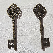 Breloque Clef N&deg;03 Bronze