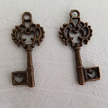 Breloque Clef N&deg;14 Bronze