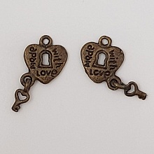 Breloque cadenas serrure N&deg;09 Cuivre