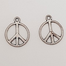 Breloque Peace & Love N&deg;07 Argent Mat