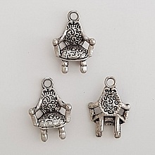 Breloque chaise tr&ocirc;ne N&deg;03 Argent