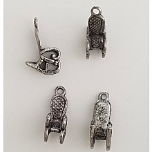 Breloque chaise tr&ocirc;ne N&deg;04 Argent