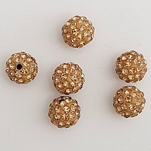 Perle en r&eacute;sine strass 10 mm style shamballa N&deg;04