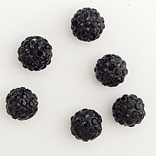 Perle en r&eacute;sine strass 10 mm style shamballa N&deg;05