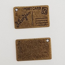 Breloque enveloppe N&deg;01 Bronze
